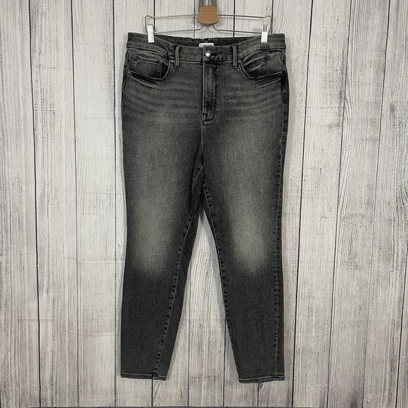 Good American Women's Size 18 Black Good Legs Skinny Ankle Stretch Denim Jeans - Picture 8 of 9